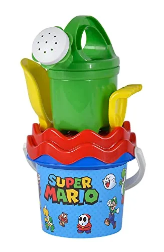 Super Mario Baby Eimergarnitur - Sandspielzeug Set mit 5 Teilen, ideal für kreative Sandspiele ab 10 Monate, Made in Italy