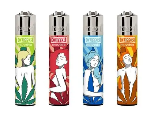 Clipper Feuerzeug 4er Set: (Miss Mary Jane) von sunmondo