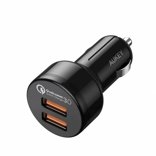 AUKEY Autobatterie-Ladegerät (Auto Zigarettenanzünder QC3.0 36W 2-Port USB-typeA)