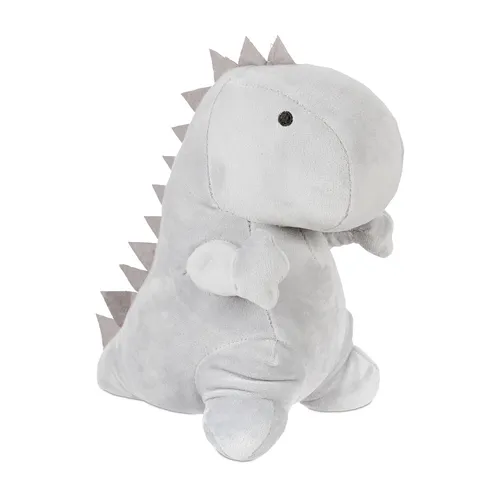 Türstopper dino Tierischer Türpuffer Kuschel-Türsack Stoff-Bodenstopper grau