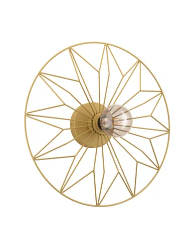 CASTANUELO Wand- / Deckenleuchte, goldfarben - Elegante Wand- und Deckenleuchte im Retro-Chic Design, ideal für jeden Wohnraum. Bringen Sie mit der goldfarbenen Leuchte einen Hauch von Glamour und stilvollem Licht in Ihr Zuhause.