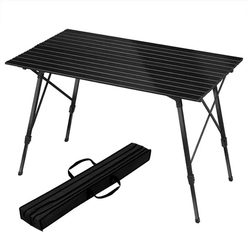 Woltu Campingtisch (1-St), aus Alu, klappbar, höhenverstellbar, 120x68.5cm für 4-6 Personen