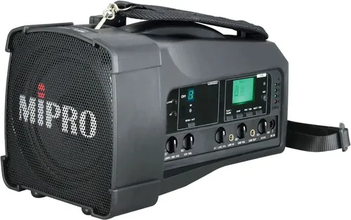 MIPRO MA-100SB Tragbarer Funk-Lautsprecher - Portable Lautsprecher mit 50 W Leistung, ideal für Animationen und Führungen. Integrierter Akku für bis zu 12 Stunden Betrieb, MP3-Player und Bluetooth für vielseitige Anwendungen.