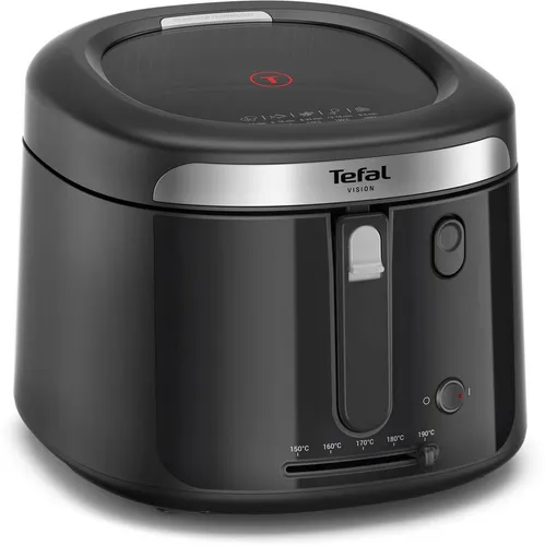 Tefal Vision FF2528 Fritteuse mit Sichtfenster - Die Tefal Vision FF2528 Fritteuse bietet ein großes Sichtfenster für perfekte Snacks. Kühle Außenseite und einfacher Griff zum Verstauen machen sie ideal für den täglichen Einsatz.