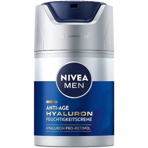 NIVEA MEN Anti-Age Hyaluron Feuchtigkeitscreme 50 ml - Anti-Faltenpflege für Männer mit Hyaluron - spendet 24 Stunden Feuchtigkeit, strafft die Haut und schützt vor frühzeitiger Hautalterung.
