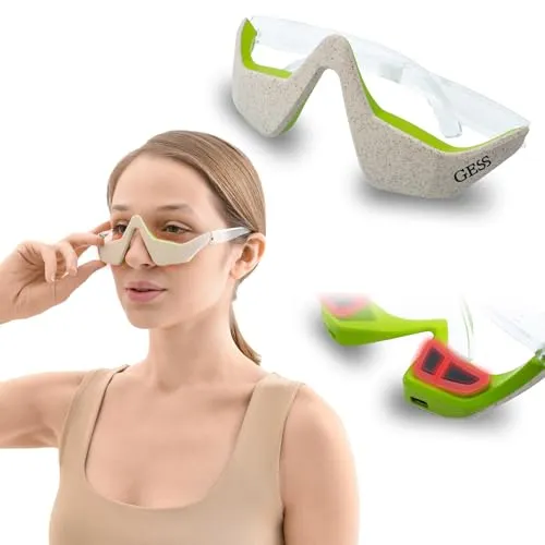 GESS Kuper Mikrostrombrille, Gesichtslifting-Gerät 3 Intensitätsmodi, wiederaufladbar, Anti-Aging-Maschine, Konturhautstraffung, Mikrostrom-Gesichtslifter, Gesichtsstraffung und -lifting, Anti-Falten