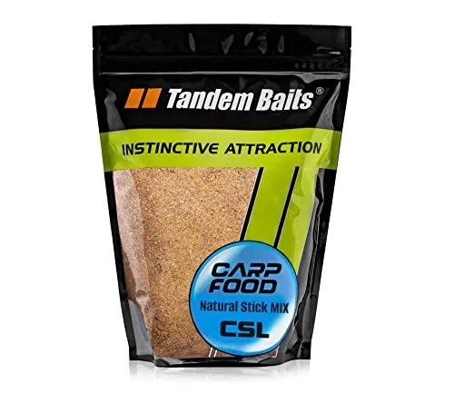 Tandem Baits Carp Food Carp XL Natural Stick Mix CSL, Karpfen-Köder, Karpfen Angeln ohne Mühe, Köder zum Große-Fische-Angeln, Karpfenzubehör für Profis & Hobby-Angler, Angelfutter 1Kg