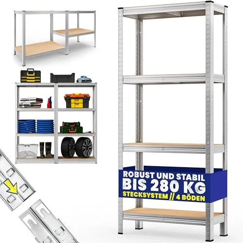 Produktbild monzana Schwerlastregal 170x75x30cm, 280kg Tragkraft
