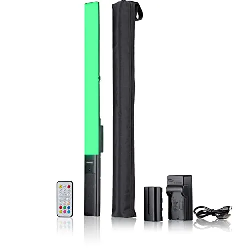 Bresser BR-20RGB LED TUBE 20W - Kompakte 20W LED-Röhre für kreative Fotografie und Videografie. Bietet vielseitige Farbwechsel und hohe Lichtqualität für beeindruckende Ergebnisse.