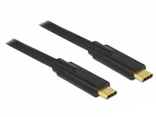 Delock USB-C Kabel USB 2.0 USB-C Stecker, USB-C Stecker 4.00m Schwarz 83868