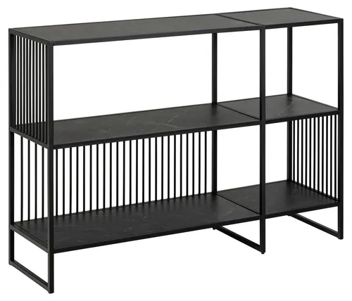 ACTONA GROUP Regal in schwarz, MDF & Melamin - 120x83x35cm - Drohnenregal in modernem Design, belastbar bis 27 kg und ideal für die stilvolle Aufbewahrung Ihrer Ausrüstung.