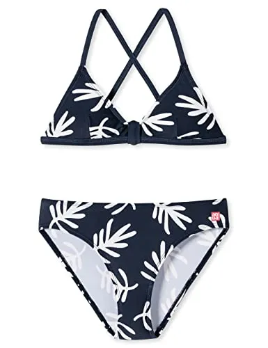 Schiesser Mädchen Bustier Bikini-Set, dunkelblau floral, 140