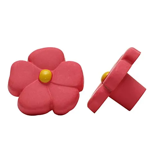 Möbelknopf Schrankknopf fürs Kinderzimmer Modell Rosa Blume ø 36mm
