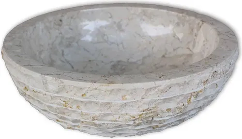 vidaXL Marmor Waschbecken 40cm Creme in beige von vidaXL