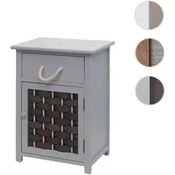 Kommode HWC-K83, Schubladenschrank aus Holz mit Polyrattan in grau von Mendler
