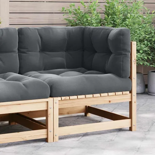 vidaXL Garten-Ecksofa mit Kissen aus massivem Kiefernholz