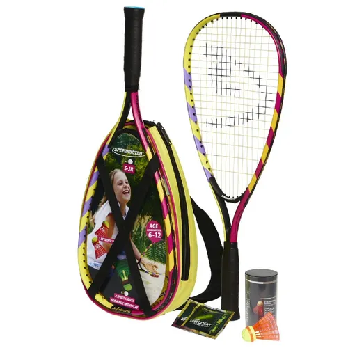 Speedminton Set Junior lila/pink/gelb