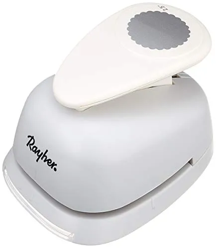 Produktbild Rayher Hobby 8964300 Motivstanzer Rund/Kreis, mit Zierrand, 6,35cm- 2,5 Zoll, geeignet für Papier/Karton, Transparente