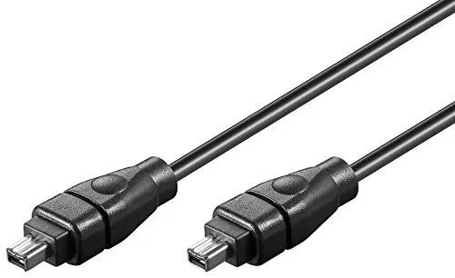 Wentronic FireWire+ Kabel (4-polig Stecker auf 4-polig Stecker) 1,8m schwarz