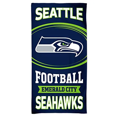 NFL Badetuch Seattle Seahawks – 150x75 cm - Hochwertiges Badetuch im Seahawks-Design, ideal für Strand und Pool. Aus 100% Baumwolle für ein angenehmes Gefühl auf der Haut.