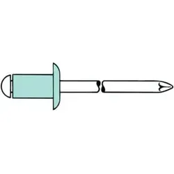 Gesipa Blindnieten Aluminium 6 x 16 mm - 250 Stück - Blindniete in Aluminium mit Flachrundkopf, ideal für leichte und robuste Verbindungen, perfekt für handwerkliche Anwendungen.