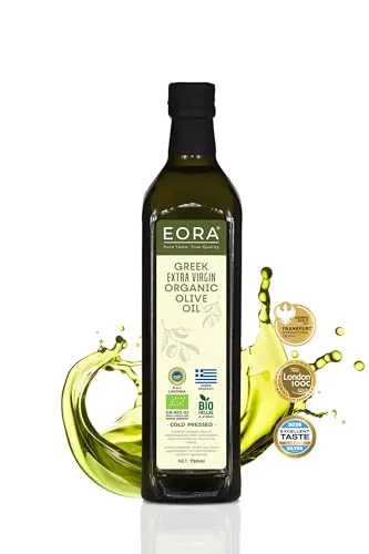 EORA Premium Bio Griechisches Natives Olivenöl Extra 750ml (Neue Ernte 25/26) – Hoher Polyphenolgehalt, kaltgepresst, sehr niedriger Säuregehalt ~0,3% – Einzelnachweis (g.g.A.) Lakonien, Griechenland.