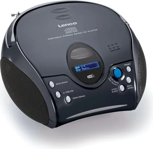 Lenco SCD-24DAB BK - Tragbares DAB+-Radio mit CD-Player und Bluetooth® - Radios mit DAB+, CD-Player und Bluetooth® für grenzenlosen Musikgenuss, ideal für unterwegs und einfach zu bedienen.