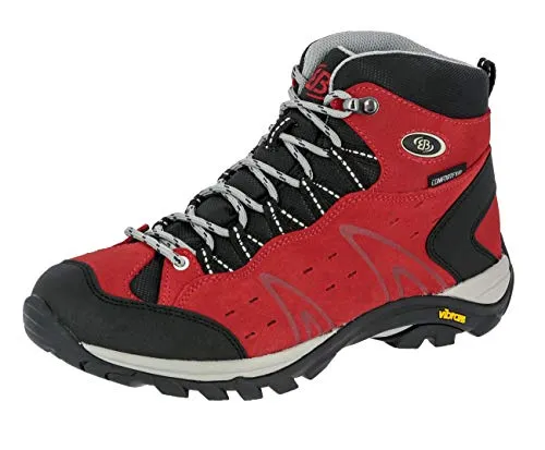 Brütting Mount Bona High Trekking- & Wanderstiefel, Rot, 36 EU - Wanderschuhe mit stabiler, rutschfester Vibram-Laufsohle und angenehmer Polsterung für maximalen Komfort bei Outdoor-Abenteuern.