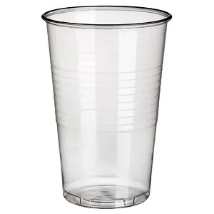 Papstar Trinkbecher 16130, transparent, PP, 0,3 l, Kunststoff, Einweg, mit Füllstrich, 100 Stück