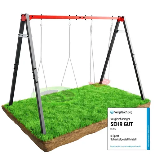 Gartenschaukel Set von K-Sport - Robust und Vielseitig - Schaukelgestell für Sitz- und Nestschaukeln, max. Belastung 150 kg, ideal für Kinder ab 3 Jahren, fördert Spiel und Bewegung im Freien.