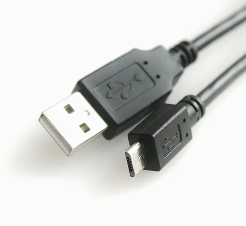 50cm USB 2.0 Micro B-Stecker Daten-Kabel Ladekabel kurz schwarz Handy Hi-Speed