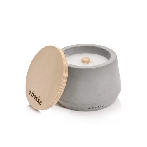 beske Outdoorkerze Betonfeuer® - Steller mit Dauerdocht - Kerzen, nachhaltig nutzen! Verwandeln Sie Kerzenreste in romantisches Tischfeuer mit biologisch abbaubarem Dauerdocht - ideal für Garten, Terrasse oder Balkon.