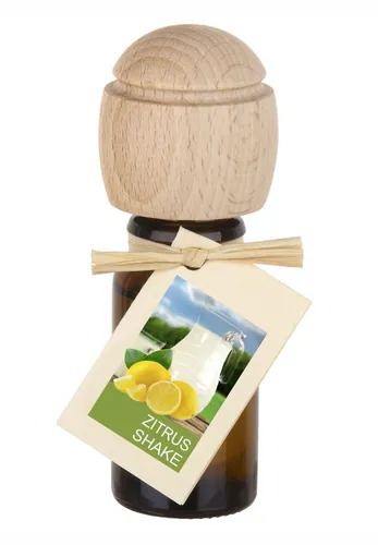 Piccolino Raumduft Duftöl Zitrus Shake mit Buchenholzkopf Diffuser Parfümöl 10 m