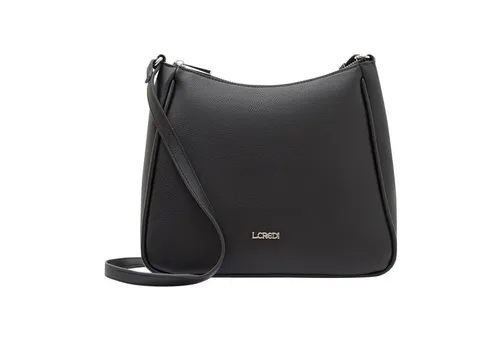 L. CREDI Umhängetasche Crossbody Bag - Stilvolle Umhängetasche in schickem Schwarz mit verstellbarem Schulterriemen für optimalen Tragekomfort. Perfekt für den Alltag, bietet sie ein geräumiges Hauptfach und mehrere Fächer für eine gute Organisation.