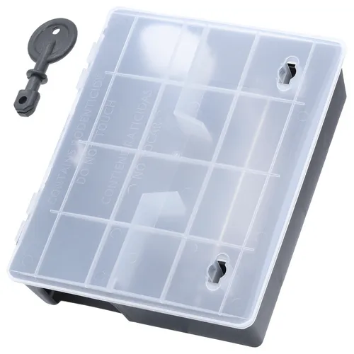 Ratten Köderstation Kompaktbox transparent - Rattenbox Falle Köderbox für Nager