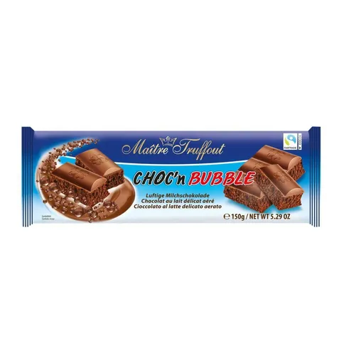 MaitreTruffout Choc´n Bubble Mleczna Czekolada Bąbelkowa 150 g GUN 9002859085093