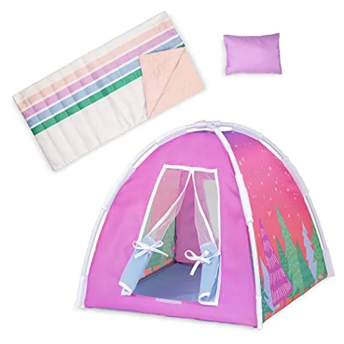 Glitter Girls - GG Camping Set - Campingset - Spielzelt & Regenbogen-Schlafsack - Outdoor-Abenteuer-Spielzeug - 36 cm Puppen-Zubehör - 3 Jahre +