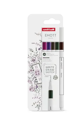 Uni-Ball Emott Marker-Set, Vintage-Farben, 5 Stück
