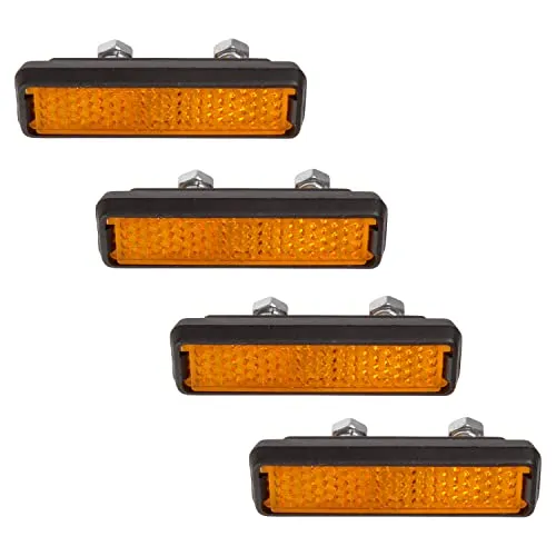 Resul 4 STK. Pedalreflektoren mit Schraubgewinde, Muttern/Scheiben, verstellbar