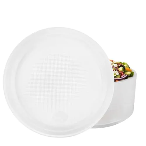 RAGO® Plastikteller 50 Stück Teller Set I Plastikteller Mehrweg Ø22 cm I Plastik Teller Wiederverwendbar Kunststoffteller I Partyteller Partygeschirr Plastikgeschirr BPA-frei