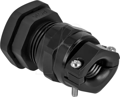 DELOCK 60357 - Kabelverschraubung PG16 mit Zugentlastung und Biegeschutz, sw