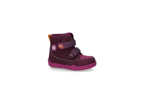 Dockers by Gerli Mädchen Stiefel mit Klettverschluss - Wanderschuhe in bordeaux mit flachem Absatz, ideal für aktive Mädchen. Bequeme Passform dank normaler Weite und strapazierfähigem Synthetikmaterial.