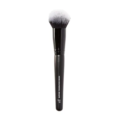 e.l.f. Buffing Foundation Brush, Airbrush-Finish & gleichmäßige Abdeckung, kann mit Puder, Creme & Flüssigkeiten verwendet werden, Vegan & Tierversuchsfrei