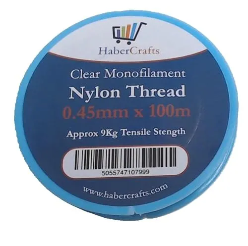 Habercrafts Angeldraht, Kunststoff Nylon, 0,45 mm, 1 Stück, 100