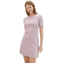 TOM TAILOR Denim Jerseykleid mit Ringel-Optik rot XL (42)