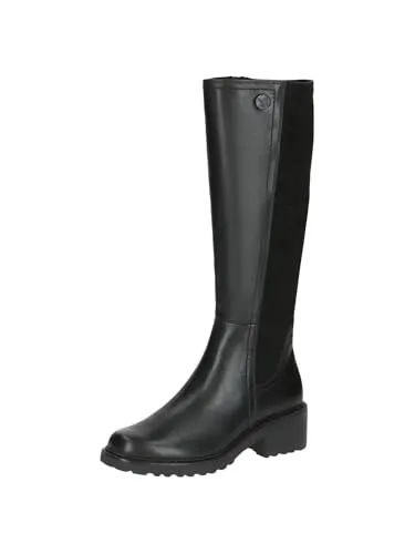 CAPRICE Damen Hohe Stiefel mit Absatz – Eleganter Komfort in Schwarz (39 EU) - Wanderschuhe mit AIRMOTION Sohlentechnologie für optimale Zirkulation und Federung. Ideal für Alltag und besondere Anlässe, vereinen sie Stil und Komfort.
