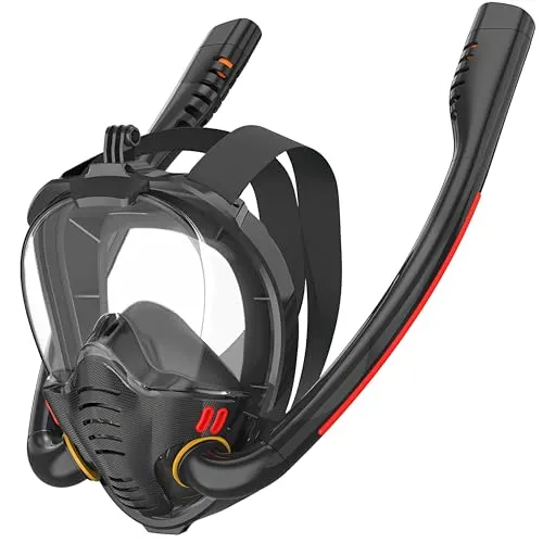 Retoo Schnorchelmaske Vollgesichtsmaske 180° Panorama – CO2 Sicher, Anti-Fog & Anti-Leck