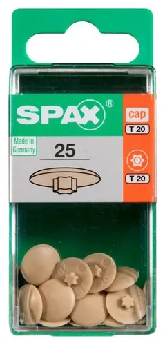 Spax Abdeckkappen beige zum stecken - 25 Stk. Abdeckkappen