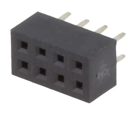 Buchsenleiste, 2x 4-polig, RM 2,00, gerade