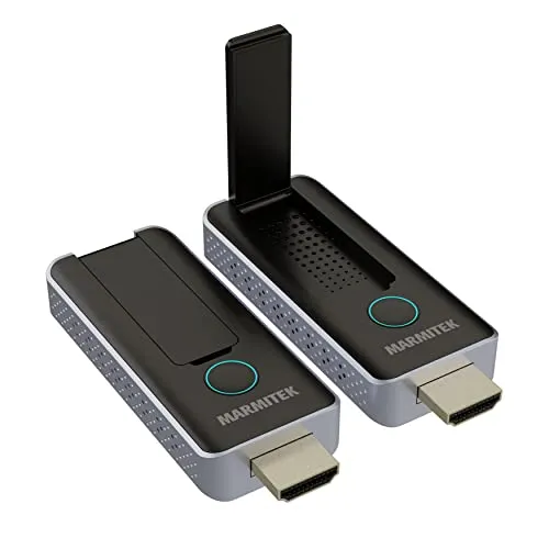 Wireless HDMI Extender Marmitek STS2 - Kabellose Präsentation ohne App - 1080p/60Hz, AirPlay & Miracast, bis zu 20 Sender - Plug & Play im Meetingraum - HDMI Sender Funk